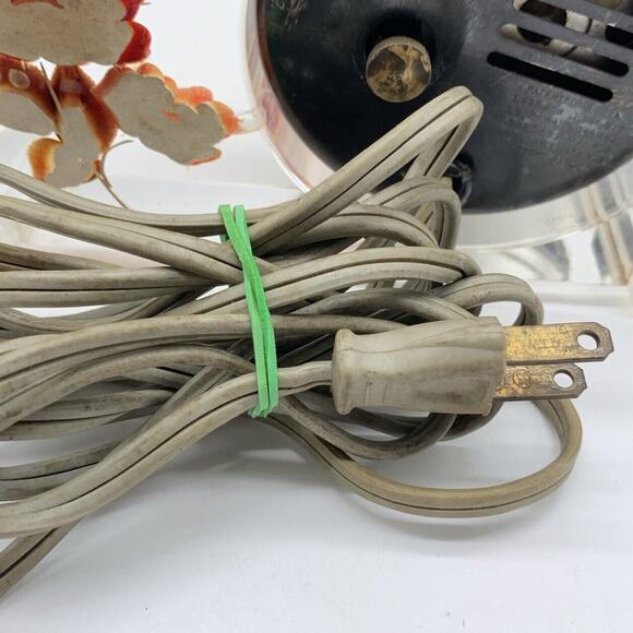 Vtg SESSIONS Lucite Clock MCM Art Deco Roses Tested Working Alarm Does Not Work - Picture 8 of 8